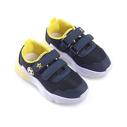 Cute Walk by Babyhug Velcro Closure Sneaker with Ball Applique - Navy Blue