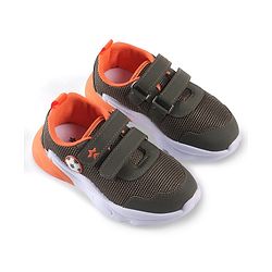 Cute Walk by Babyhug Velcro Closure Sneaker with Ball Applique - Navy Blue