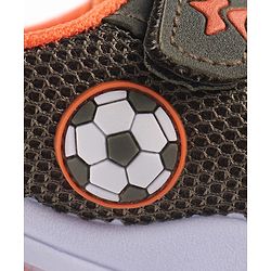 Cute Walk by Babyhug Velcro Closure Sneaker with Ball Applique - Navy Blue