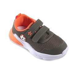 Cute Walk by Babyhug Velcro Closure Sneaker with Ball Applique - Navy Blue