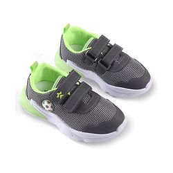 Cute Walk by Babyhug Velcro Closure Sneaker with Ball Applique - Navy Blue