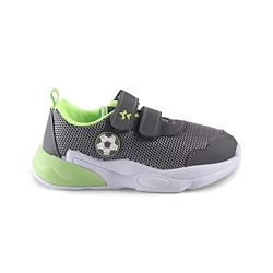 Cute Walk by Babyhug Velcro Closure Sneaker with Ball Applique - Navy Blue