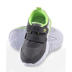 Cute Walk by Babyhug Velcro Closure Sneaker with Ball Applique - Navy Blue