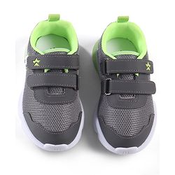 Cute Walk by Babyhug Velcro Closure Sneaker with Ball Applique - Navy Blue