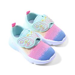 Cute Walk by Babyhug Velcro Closure Sneaker with Butterfly Design - Sea Green