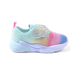 Cute Walk by Babyhug Velcro Closure Sneaker with Butterfly Design - Sea Green