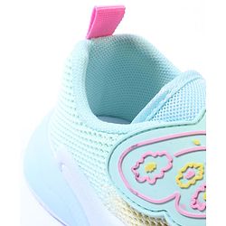 Cute Walk by Babyhug Velcro Closure Sneaker with Butterfly Design - Sea Green