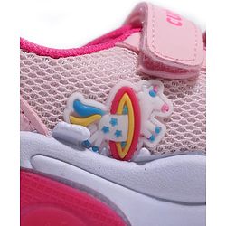 Cute Walk by Babyhug Velcro Closure Sneaker with Unicorn Applique - Pink