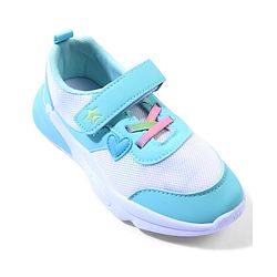 Cute Walk by Babyhug Velcro Closure Sneaker with Heart Applique - Sea Green