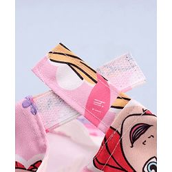 Babyhug Disney Cotton Woven Summer Cap With Disney Princess Print Pink - Diameter 15 cm