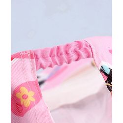 Babyhug Disney Cotton Woven Summer Cap With Disney Princess Print Pink - Diameter 15 cm