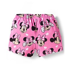 Babyhug Disney Single Jersey knit Half Sleeves Shorts Night suit With Minnie Mouse Print - Pink