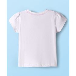 Babyhug Disney Single Jersey Knit Half Sleeves Shorts Night Suit With Minnie & Friends Print - White
