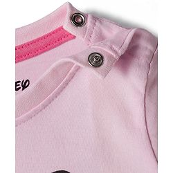 Babyhug Disney single Jersey Knit Full Sleeves Night Suit With Minnie Mouse Graphics - Pink