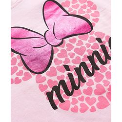 Babyhug Disney single Jersey Knit Full Sleeves Night Suit With Minnie Mouse Graphics - Pink