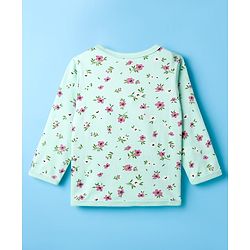 Babyhug 100% Cotton Knit Full Sleeves Front Open Jhablas with Duck & Floral Print Pack of 3 - White Pink & Sea Green