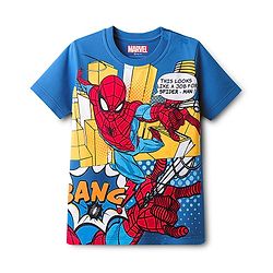 Babyhug Marvel Single Jersey Knit Half Sleeves T-Shirt With Spider-Man Graphics - Blue