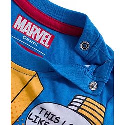 Babyhug Marvel Single Jersey Knit Half Sleeves T-Shirt With Spider-Man Graphics - Blue