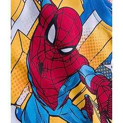 Babyhug Marvel Single Jersey Knit Half Sleeves T-Shirt With Spider-Man Graphics - Blue