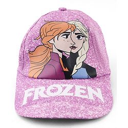 Babyhug Disney Cotton Woven Summer Cap With Disney Princess Graphics Purple - Diameter 16 cm