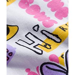 Babyhug Disney Single Jersey Knit Sleeveless T-Shirt & Shorts Set With Minnie Mouse Graphics - White & Pink