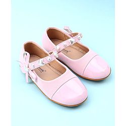 Cute Walk by Babyhug Ballerina with Velcro Closure & Heart Applique - Pink