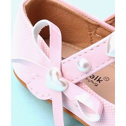 Cute Walk by Babyhug Ballerina with Velcro Closure & Heart Applique - Pink