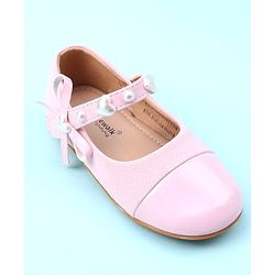 Cute Walk by Babyhug Ballerina with Velcro Closure & Heart Applique - Pink