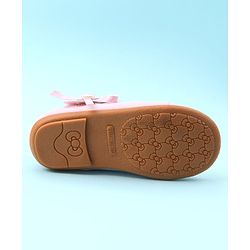 Cute Walk by Babyhug Ballerina with Velcro Closure & Heart Applique - Pink