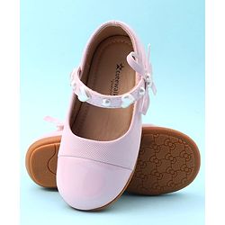 Cute Walk by Babyhug Ballerina with Velcro Closure & Heart Applique - Pink