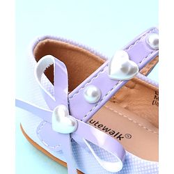 Cute Walk by Babyhug Ballerina with Velcro Closure & Heart Applique - Pink