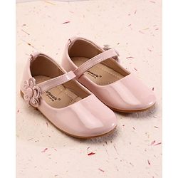 Cute Walk by Babyhug Velcro Closure Ballerina With Floral Applique - White