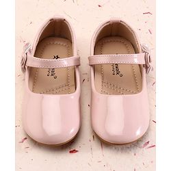 Cute Walk by Babyhug Velcro Closure Ballerina With Floral Applique - White