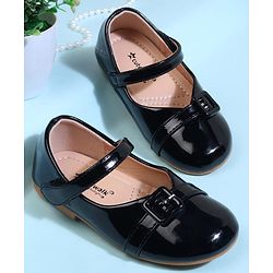 Cute Walk by Babyhug Velcro Closure Solid Ballerina - Black