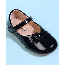 Cute Walk by Babyhug Velcro Closure Solid Ballerina - Black