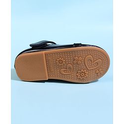 Cute Walk by Babyhug Velcro Closure Solid Ballerina - Black