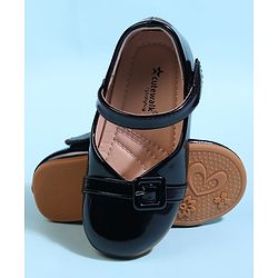 Cute Walk by Babyhug Velcro Closure Solid Ballerina - Black