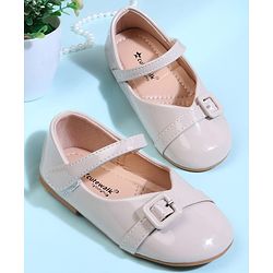 Cute Walk by Babyhug Velcro Closure Solid Ballerina - Beige