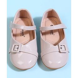 Cute Walk by Babyhug Velcro Closure Solid Ballerina - Beige
