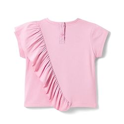 Babyhug Disney Single Jersey Knit Half Sleeves Top & Denim Skirt Set With Aristocrats Marie Graphics - Pink & Blue