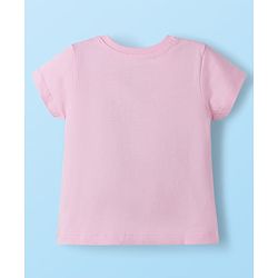 Babyhug Disney Single Jersey Knit Half Sleeves T-Shirts & Shorts Set with Minnie Mouse Graphic - Multicolor