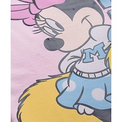 Babyhug Disney Single Jersey Knit Half Sleeves T-Shirts & Shorts Set with Minnie Mouse Graphic - Multicolor