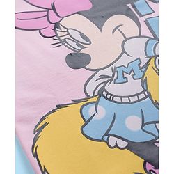 Babyhug Disney Single Jersey Knit Half Sleeves T-Shirts & Shorts Set with Minnie Mouse Graphic - Multicolor