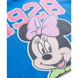Babyhug Disney 100% Cotton Knit Half Sleeves Cut N Sew Top & Skirt With Minnie Mouse Front & Back Print - Multicolour