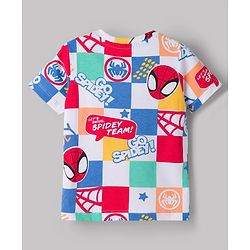 Babyhug Marvel 100% Cotton Knit Half Sleeves T-Shirt With Spider Man Graphic Pack of 3 - Multicolour