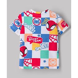 Babyhug Marvel 100% Cotton Knit Half Sleeves T-Shirt With Spider Man Graphic Pack of 3 - Multicolour