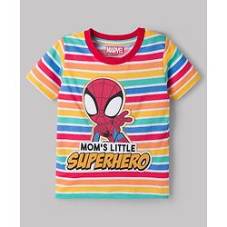 Babyhug Marvel 100% Cotton Knit Half Sleeves T-Shirt With Spider Man Graphic Pack of 3 - Multicolour