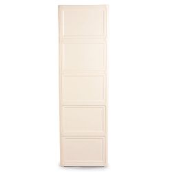 Babyhug 4 Layer Sun & Cloud Theme High Density Plastic Storage Cabinet for Kids - White| Multipurpose Organizer for Toys, Books & Clothes| Easy to Install| Easy Open Shelves| Nursery Organizer