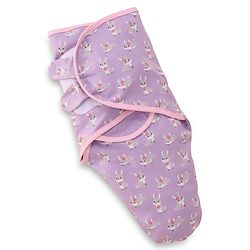 Babyhug 100% Interlock Cotton Baby Swaddle Wrapper Pack of 2 - Rabbit & Rainbow Print|Soft Breathable Fabric| Newborn Swaddling Wrap| Secure Velcro Closure| New Born Essential| Prevents Startle Effect