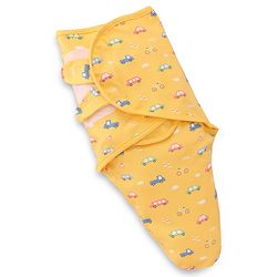 Babyhug 100% Interlock Cotton Baby Swaddle Wrapper Pack of 2 - Rabbit & Rainbow Print|Soft Breathable Fabric| Newborn Swaddling Wrap| Secure Velcro Closure| New Born Essential| Prevents Startle Effect